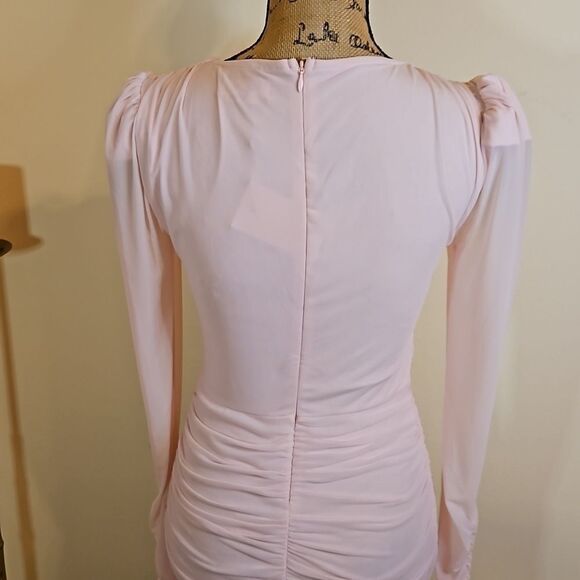 NWT Lovers + Friends pink ruched cut out dress size Small - Picture 7 of 15